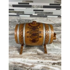 Vintage Polish Whiskey/Beer Barrel Keg With Tap, Plug & Stand - Read Desc!